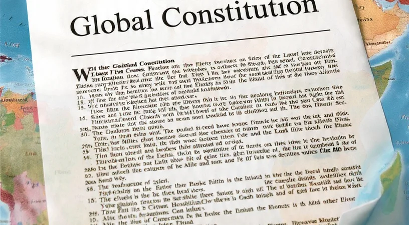 الدستور العالمي الجديد مابين الفكرة و القرار ، مقترح فلسفي قانوني من المفكرة عبير المعداوي 5 - CJ العربية الدستور العالمي الجديد